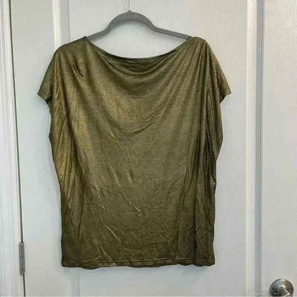 Metallic Gold Top Blouse by Lauren Ralph Lauren - Picture 5 of 5